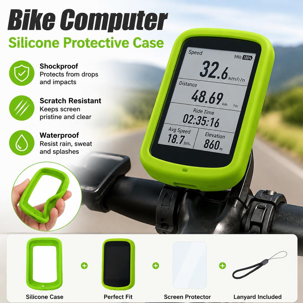 غطاء حماية من السيليكون لجهاز  - مراجعة Bike Computer Gps وسعره