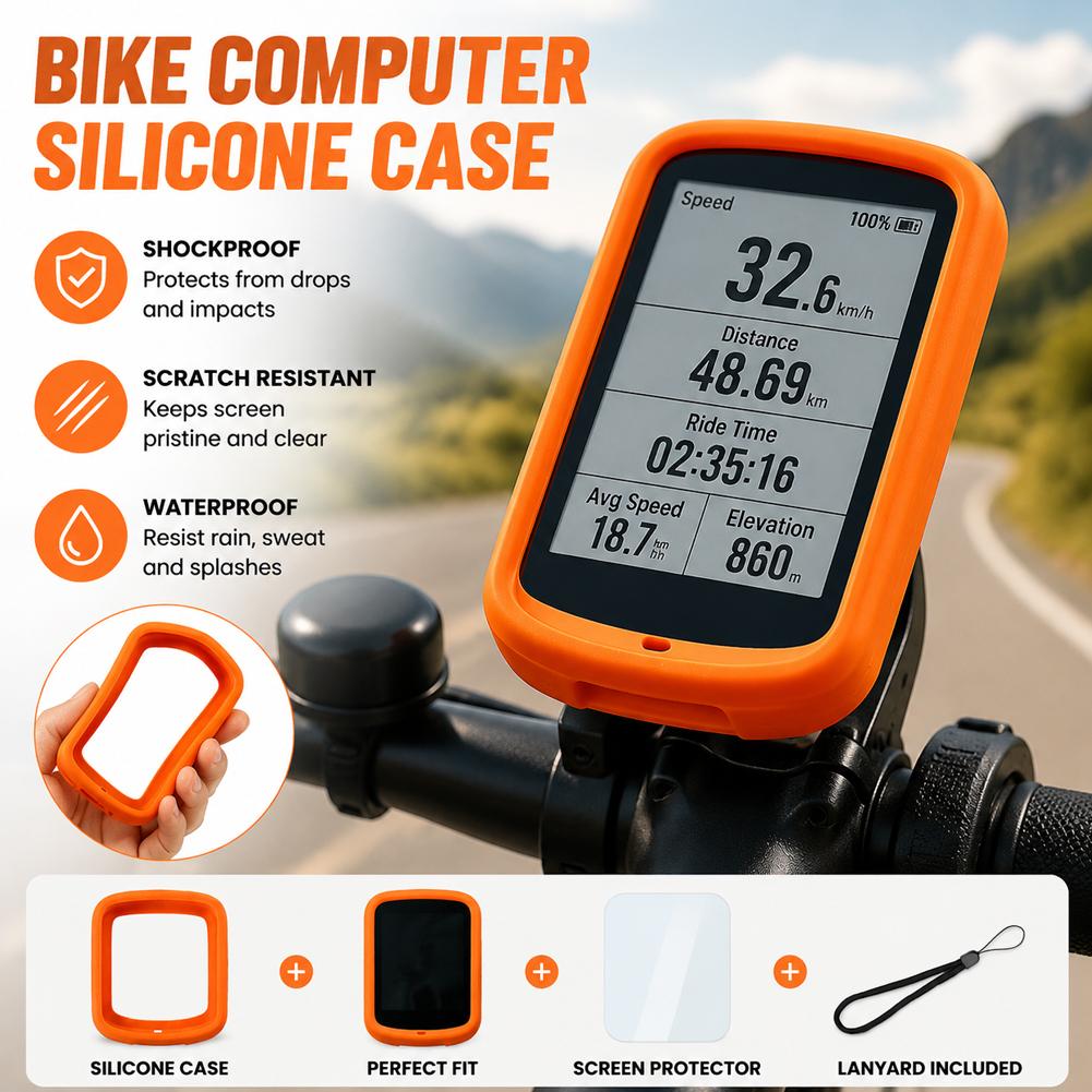 غطاء حماية من السيليكون لجهاز  - مراجعة Bike Computer Gps وسعره